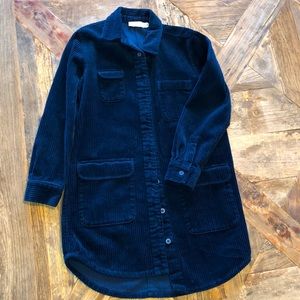 Stella McCartney Kids Navy Corduroy Shirt Dress Size 8